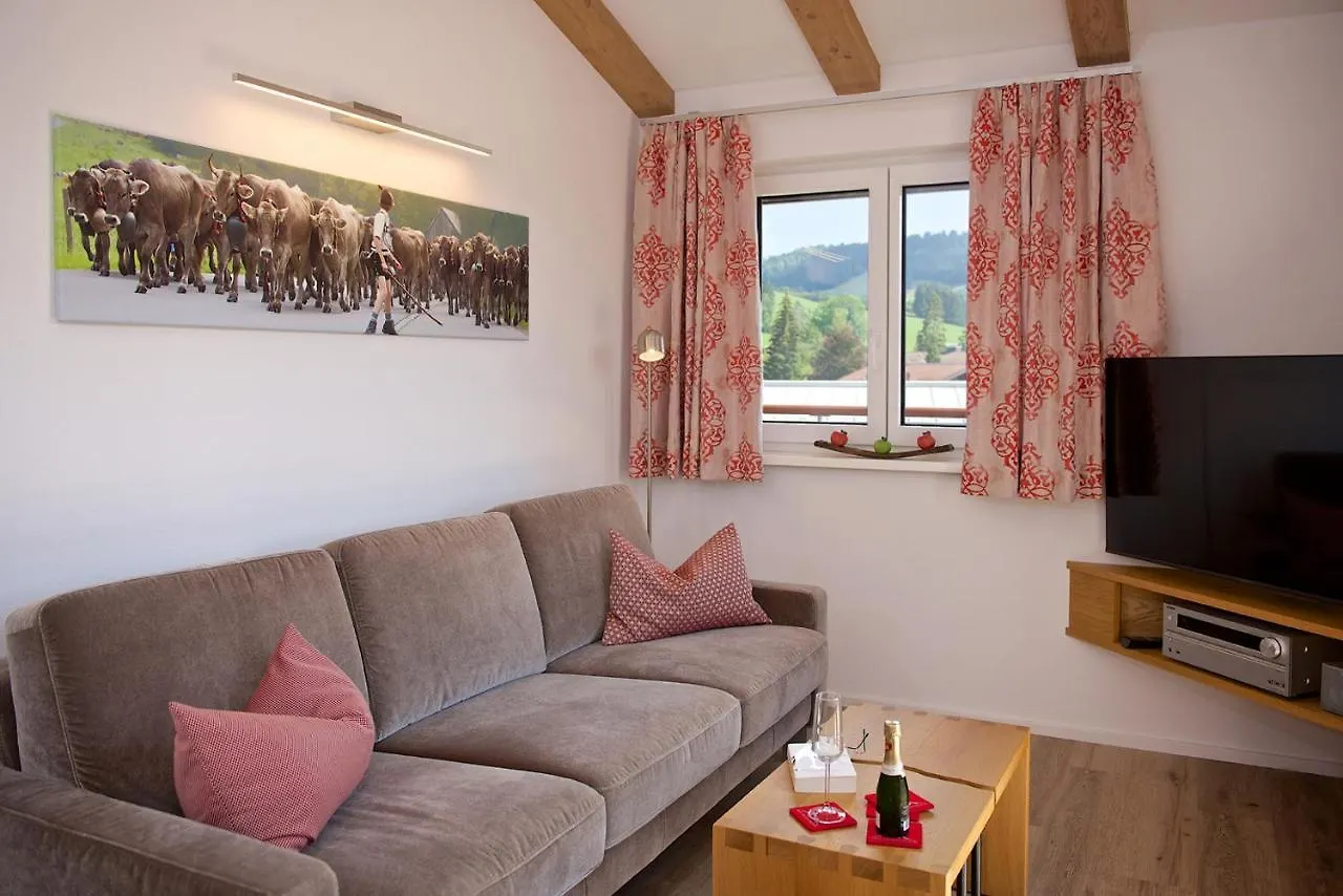 5 Sterne Ferienwohnung Hochgratblick Mit Schwimmbad Und Sauna Oberstaufen Appartamento